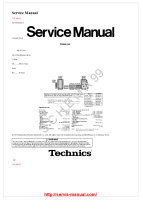 Technics - RSDV-250 - Service manual 